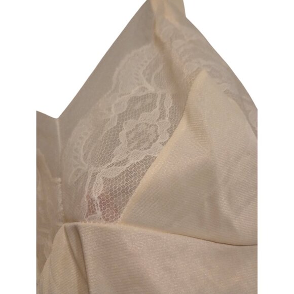 Vintage Cream Full Slip With Lace Details Adjustable Straps Womens Lingerie Unde - Picture 3 of 11